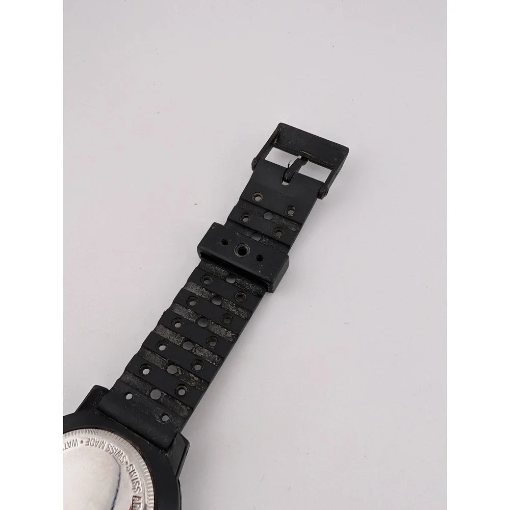 Vintage Swiss Army Striker Watch Men 40mm Case Black Band- New Battery